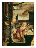 Buy Triptych of the Adoration of the Child, Detail of Two Angels Sweeping from the Right Hand Panel at AllPosters.com