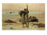 Buy Oyster Catching, 1884 at AllPosters.com
