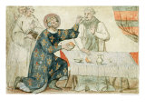 Buy St. Louis Feeding a Miserly Monk, from "Memoires Pour La Vie de Saint Louis" at AllPosters.com