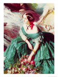 Buy Empress Eugenie and Her Ladies in Waiting, Detail of the Marquise of Montebello, 1855 at AllPosters.com