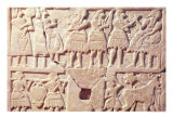 Votive Plaque Depicting an Offering Scene, from Diyala, Early Dynastic Period, 2600-2500 BC