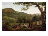 Buy Haymakers Picnicking in a Field at AllPosters.com