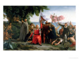 Buy The First Landing of Christopher Columbus in America, 1862 at AllPosters.com