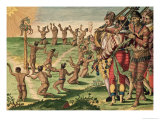 Buy Sun Worshipping Ritual with an Offering of a Deer, from "Brevis Narratio" at AllPosters.com