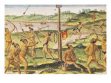 Buy Indians Training for War, from "Brevis Narratio...", 1591 at AllPosters.com