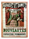 Buy Poster Advertising "Au Paradis des Dames", Parisian Shop, 1856 at AllPosters.com