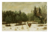 Buy Entrance to the Forest in Winter. Snow Effect, 1873 at AllPosters.com