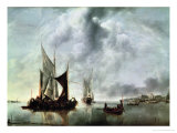 Buy Calm Or, Boats Near the Coast, after 1651 at AllPosters.com