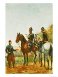 Buy Police Officers on an Inspection Tour Checking a Serviceman in 1885 at AllPosters.com