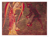 Buy St. Michael Weighing Souls, from an Altarpiece Dedicated to Archangel Michael, circa 1200 at AllPosters.com