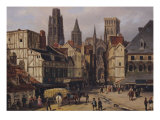 Buy Place de La Haute-Vieille-Tour, Rouen, 1824 at AllPosters.com