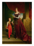 Buy Marie Amelie de Bourbon Duchess of Orleans and Her Son, Prince Ferdinand Duke of Chartres at AllPosters.com