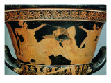 Buy Attic Red-Figure Calyx-Krater Showing Herakles Wrestling with Antaeus, from Cervetri, circa 510 BC at AllPosters.com