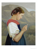 Tyrolean Girl Contemplating a Crucifix, 1865