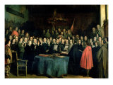 Buy The Swearing of the Oath of Ratification of the Treaty of Munster, 15th May 1648, circa 1837 at AllPosters.com