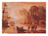The Disembarkation of Warriors in a Port, Possibly Aeneas in Latium, 1660-65