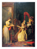 Buy Harp Lesson Given by Madame de Genlis to Mademoiselle D'Orleans, 1842 at AllPosters.com