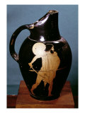 Attic Red-Figure Oinochoe Depicting Ulysses Pursuing the Sorceress Circe with His Sword