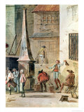 Buy The Place de L'Apport-Paris in Front of the Grand Chatelet, Detail of Watercarriers, Before 1802 at AllPosters.com