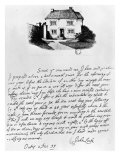 Buy Facsimile of a Letter Illustrating the House in Which Locke was Born in Wrington, Somerset at AllPosters.com