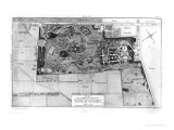 Plan of Parc Monceau in Paris Belonging to the Duke of Chartres 1785