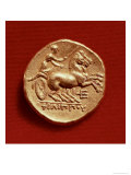 Reverse of a Stater of Philip II of Macedonia Depicting a Charioteer, 356-336 BC