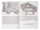 Buy Methods of Transporting Pre-Fabricated Roofs to the Site from "Della Architettura", Published 1590 at AllPosters.com