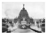 Buy View of the Central Dome and the Fountain Coutan, Universal Exhibition, Paris, 1889 at AllPosters.com