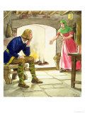 Buy King Alfred Burning the Cakes, from "Peeps into the Past", Published circa 1900 at AllPosters.com