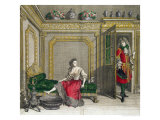 Buy Lady Undressing for the Bath, Published circa 1688-90 at AllPosters.com