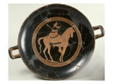 Attic Red-Figure Cup Depicting a Rider on Horseback