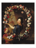 Buy Portrait of a Woman Surrounded by Flowers, Presumed to be Julie D'Angennes at AllPosters.com
