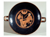 Attic Red-Figure Cup Depicting Phoenix and Briseis, Achilles' Captive, circa 490 BC