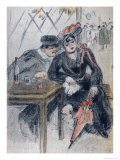 Buy Prostitute and Her Client, Illustration from La Maison Philibert by Jean Lorrain Published in 1904 at AllPosters.com