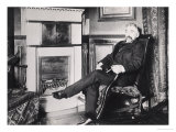 Stephane Mallarme Seated by the Fireplace at His Home on Rue de Rome, Paris