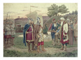 The Grand Duke Meeting with the People of a Slav Town in the 9th Century, 1880