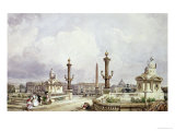 Buy The Place de La Concorde, circa 1837 at AllPosters.com