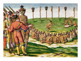 Buy Indian Victory Ceremony, from "Brevis Narratio..", Published in Frankfurt, 1591 at AllPosters.com