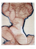 Pink Caryatid with a Blue Border, circa 1913