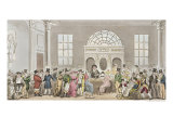 Buy Well Known Characters in the Pump Room, Bath, Taking a Sip with King Bladud, by Sherwood & Co, 1825 at AllPosters.com