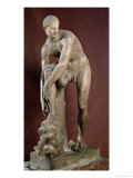 Hermes Tying His Sandal, Roman Copy of a Greek Original Attributed to Lysippos