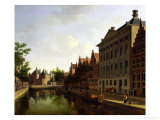 Buy View of the Kloveniersburgwal in Amsterdam, with the Waag at AllPosters.com