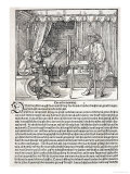 Artist Using Durer's Drawing Machine to Paint a Figure