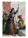 Buy The Tricoteuses of the Guillotine on the Steps of the Church of Saint-Roch, 16th October 1793 at AllPosters.com