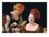 The Cheat with the Ace of Diamonds, Detail Depicting the Two Women, circa 1635-40