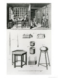 Buy Buttons Maker & Lace Maker, Illustration from the "Encyclopedia" by Denis Diderot 1751-72 at AllPosters.com