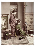 Hairdressing, Japan, circa 1880