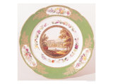 Buy Plate Depicting the Old Pont de Sevres and the Pavillon de Breteuil, Made in Paris at AllPosters.com