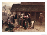 Buy The Market Place of Ploudalmezeau, Brittany, 1877 at AllPosters.com