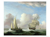 Buy A Man-O-War in a Swell and a Sailing Boat at AllPosters.com